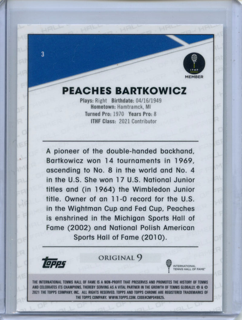 2021 Topps Chrome Tennis Peaches Bartkowicz B&W Mini-Diamond