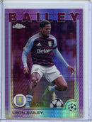 2024-25 Topps Chrome UEFA Club Comps Leon Bailey Violet Prism 159/299