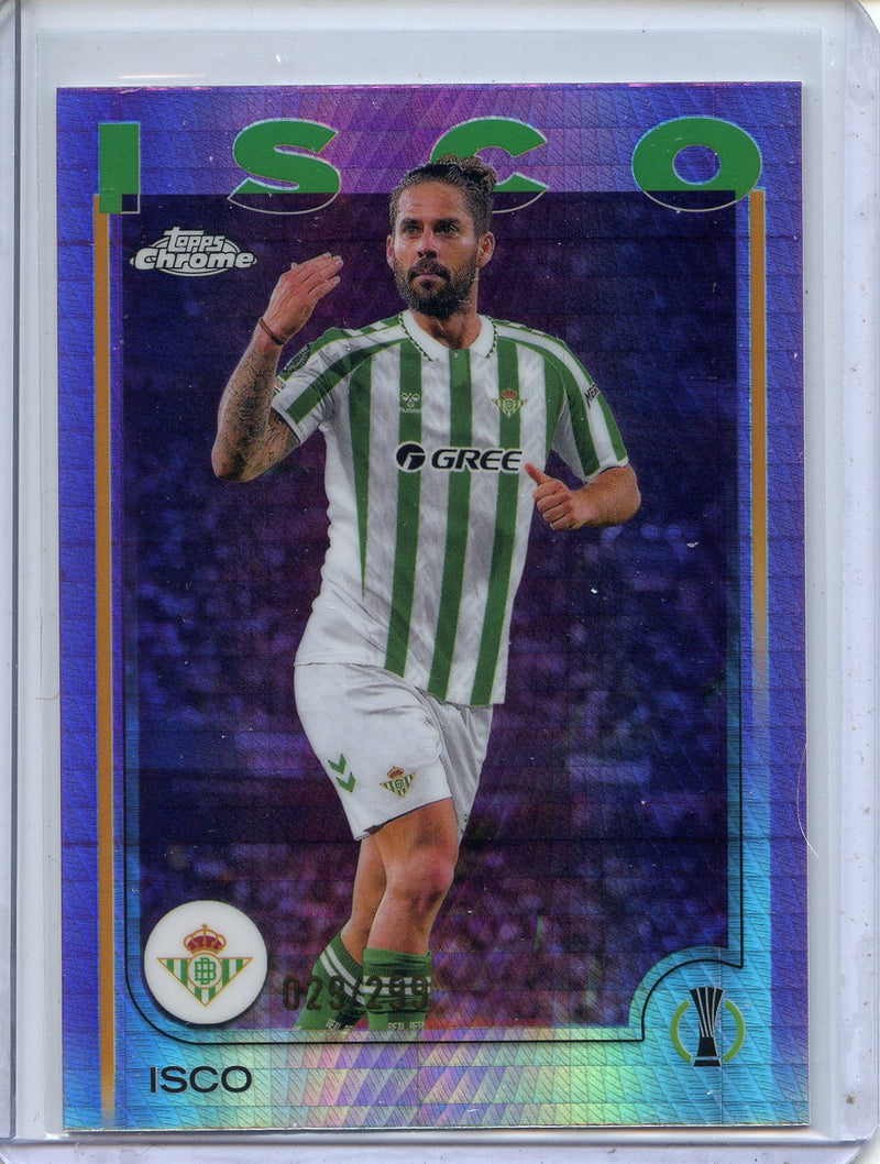 2024-25 Topps Chrome UEFA Club Comps Isco Violet Prism 29/299