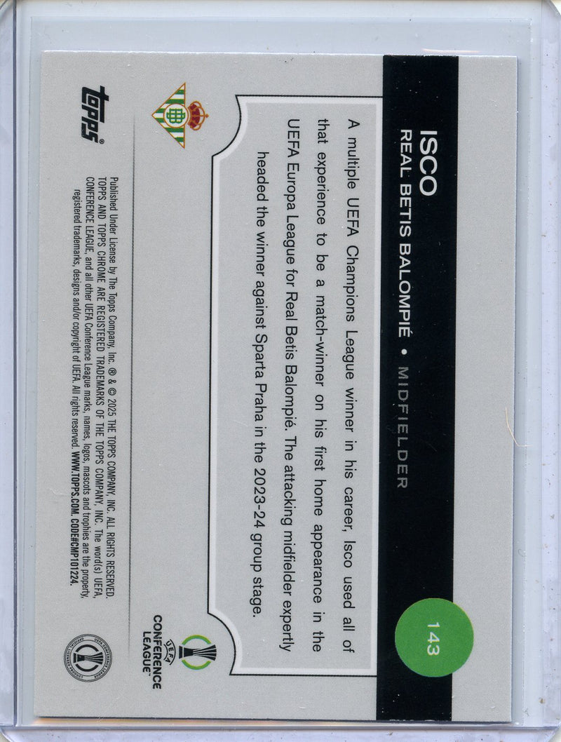 2024-25 Topps Chrome UEFA Club Comps Isco Violet Prism 29/299