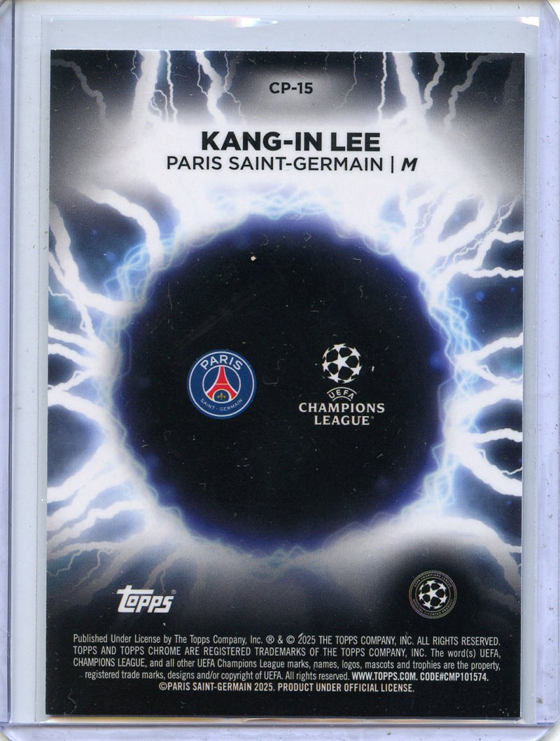 2024-25 Topps Chrome UEFA Club Comps Kang-in Lee Circle of Power High Voltage