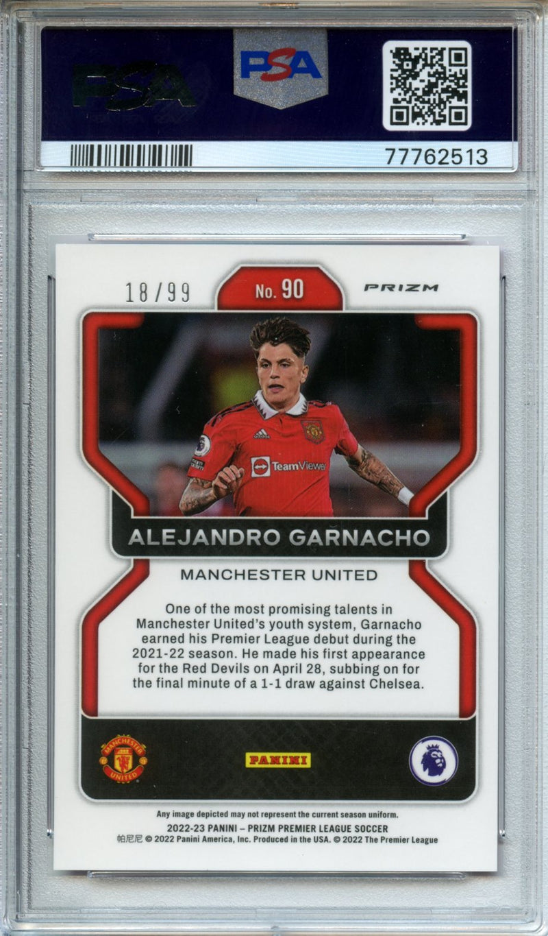 2022-23 Panini Prizm Premier League Alejandro Garnacho Pink Breakaway Prizm 18/99