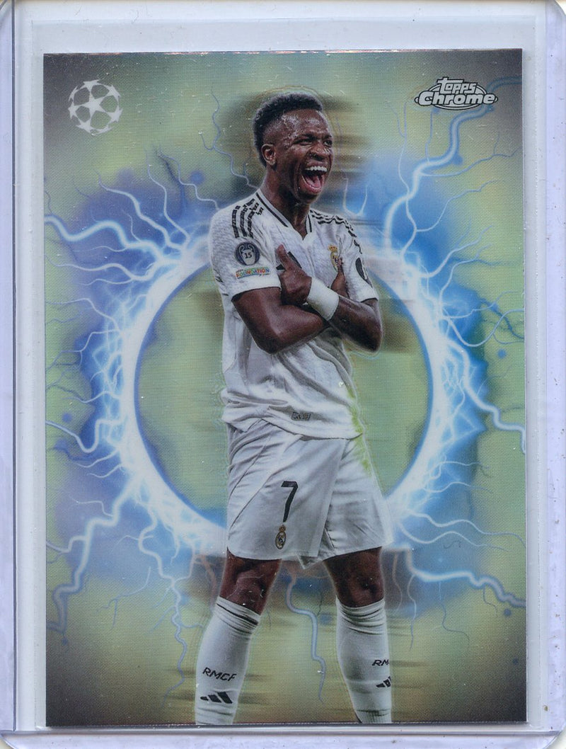 2024-25 Topps Chrome UEFA Club Comps Vini Jr Circle of Power High Voltage