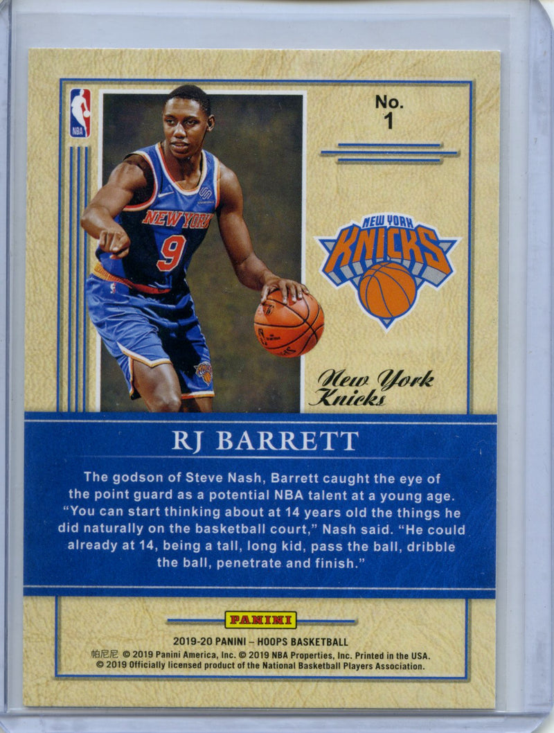 2019-20 NBA Hoops RJ Barrett Class Of 2019
