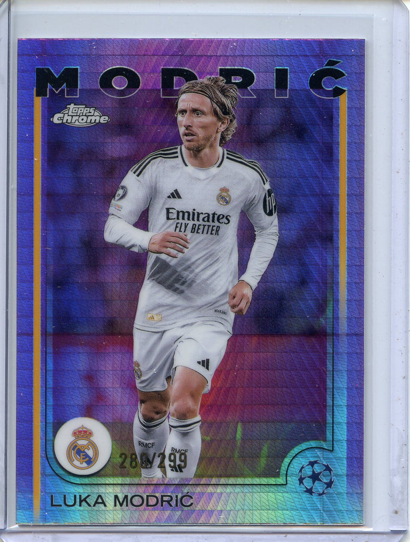 2024-25 Topps Chrome UEFA Club Comps Luka Modric Violet Prism 280/299