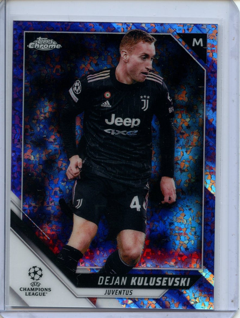 2021-22 Topps Chrome UEFA CL Dejan Kulusevski Purple Mini-Diamonds Refractor 125/250