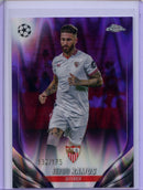 2023-24 Topps Chrome UEFA Sergio Ramos Purple RayWave Refractor 132/175