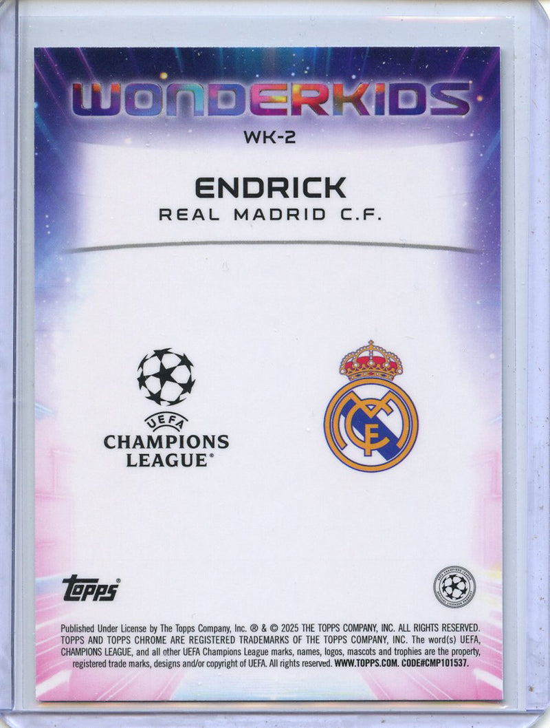 2024-25 Topps Chrome UEFA Club Comps Endrick Wonderkids WK-2