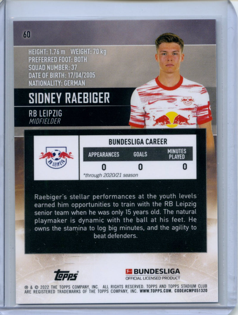 2021-22 Topps Bundesliga Stadium Club Chrome Sidney Raebiger