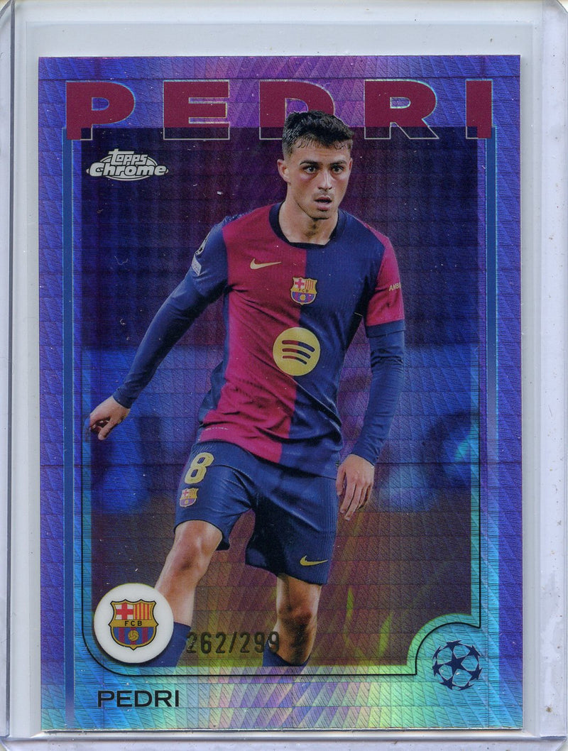 2024-25 Topps Chrome UEFA Club Comps Pedri Violet Prism 262/299