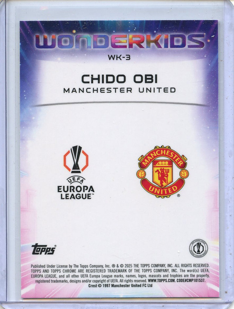 2024-25 Topps Chrome UEFA Club Comps Chido Obi Wonderkids WK-3