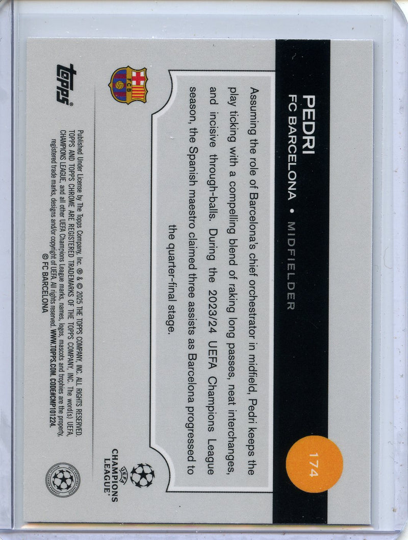 2024-25 Topps Chrome UEFA Club Comps Pedri Violet Prism 262/299