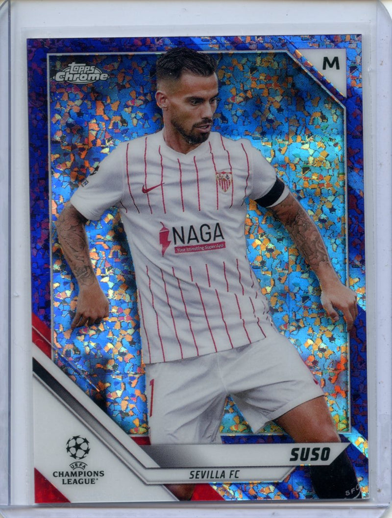 2021-22 Topps Chrome UEFA CL Suso Purple Mini-Diamonds 242/250