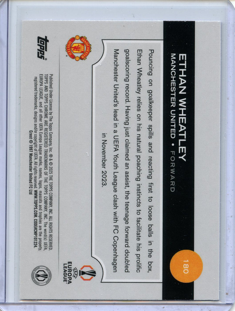 2024-25 Topps Chrome UEFA Club Comps Ethan Wheatley Violet Prism 229/299