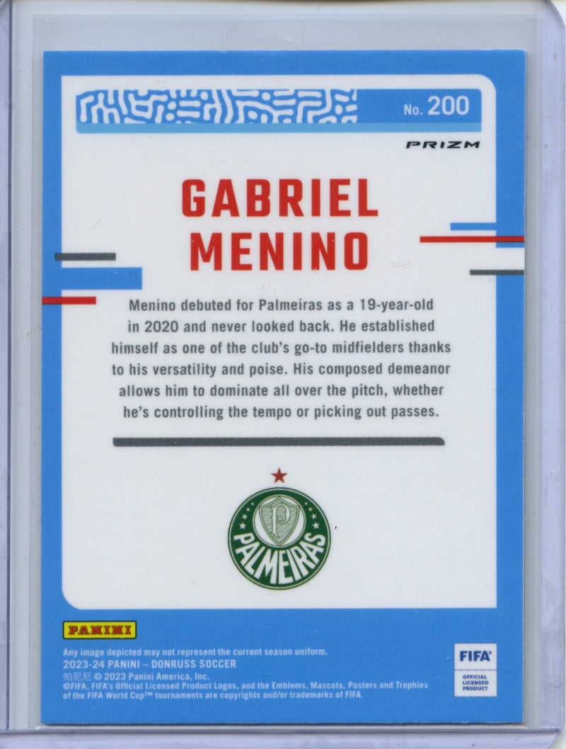 2023-24 Donruss FIFA Gabriel Menino Optic Silver