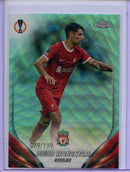 2023-24 Topps Chrome UEFA Dominik Szoboszlai Aqua Wave Refractor 49/199