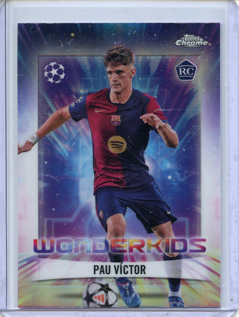 2024-25 Topps Chrome UEFA Club Comps Pau Víctor Wonderkids WK-6