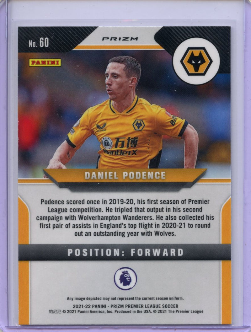 2021-22 Panini Prizm Premier League Daniel Podence Silver Prizm