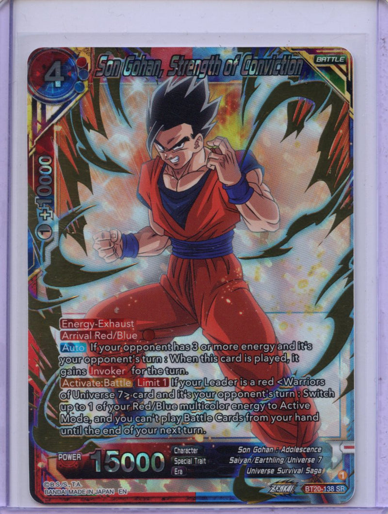 Son Gohan, Strength of Conviction - Power Absorbed BT20-138 SR Foil