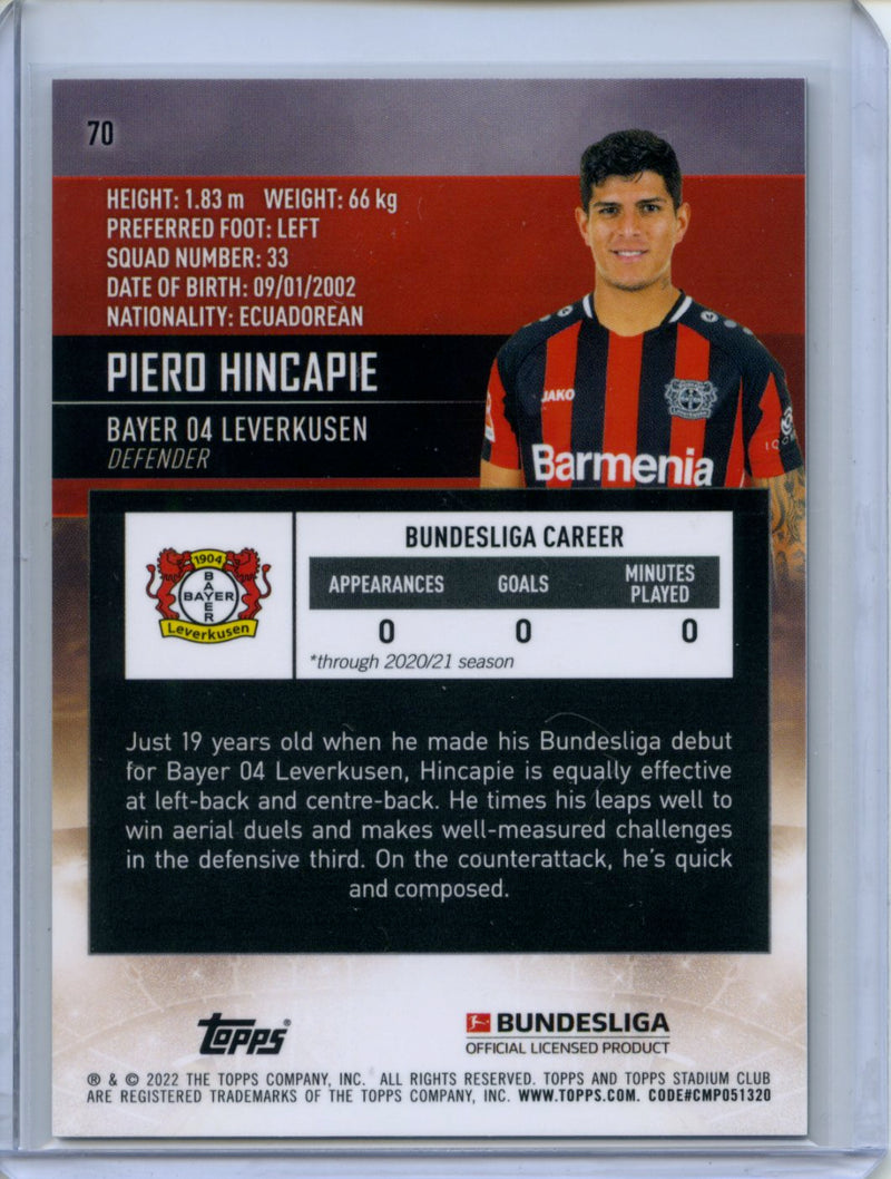 2021-22 Topps Bundesliga Stadium Club Chrome Piero Hincapie