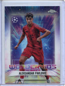 2024-25 Topps Chrome UEFA Club Comps Aleksandar Pavlovic Wonderkids WK-7