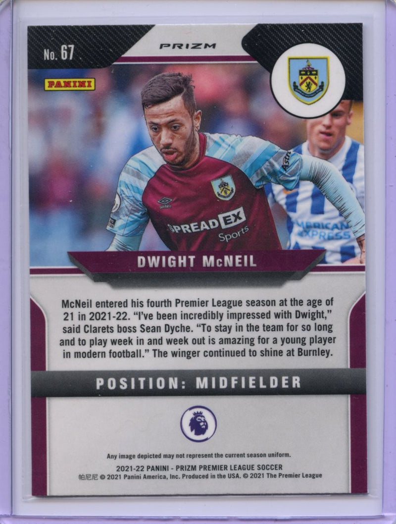 2021-22 Prizm Premier League Dwight McNeil Silver