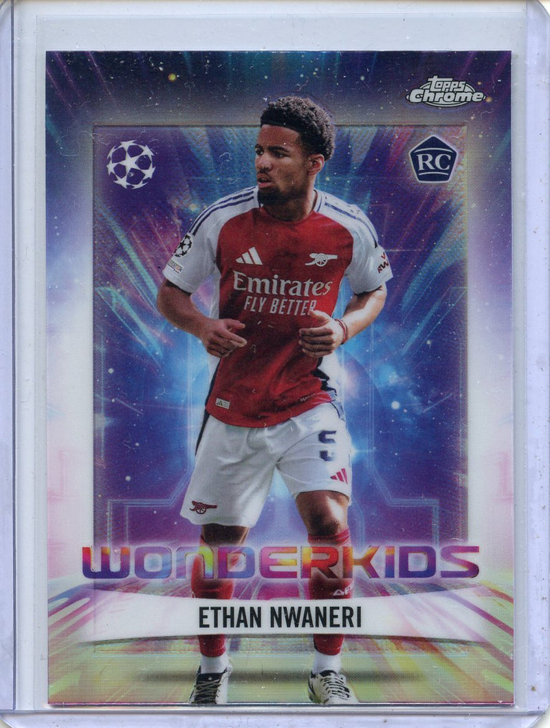 2024-25 Topps Chrome UEFA Club Comps Ethan Nwaneri Wonderkids WK-8