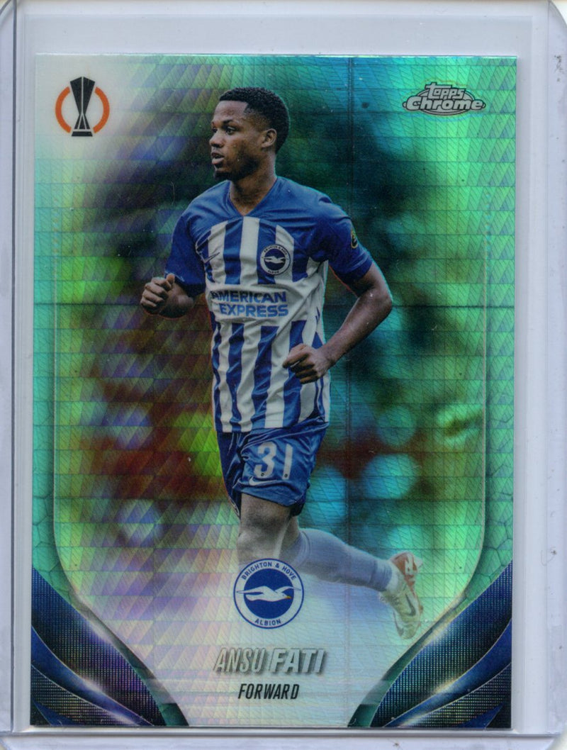 2023-24 Topps Chrome UEFA Ansu Fati Aqua Prism Refractor