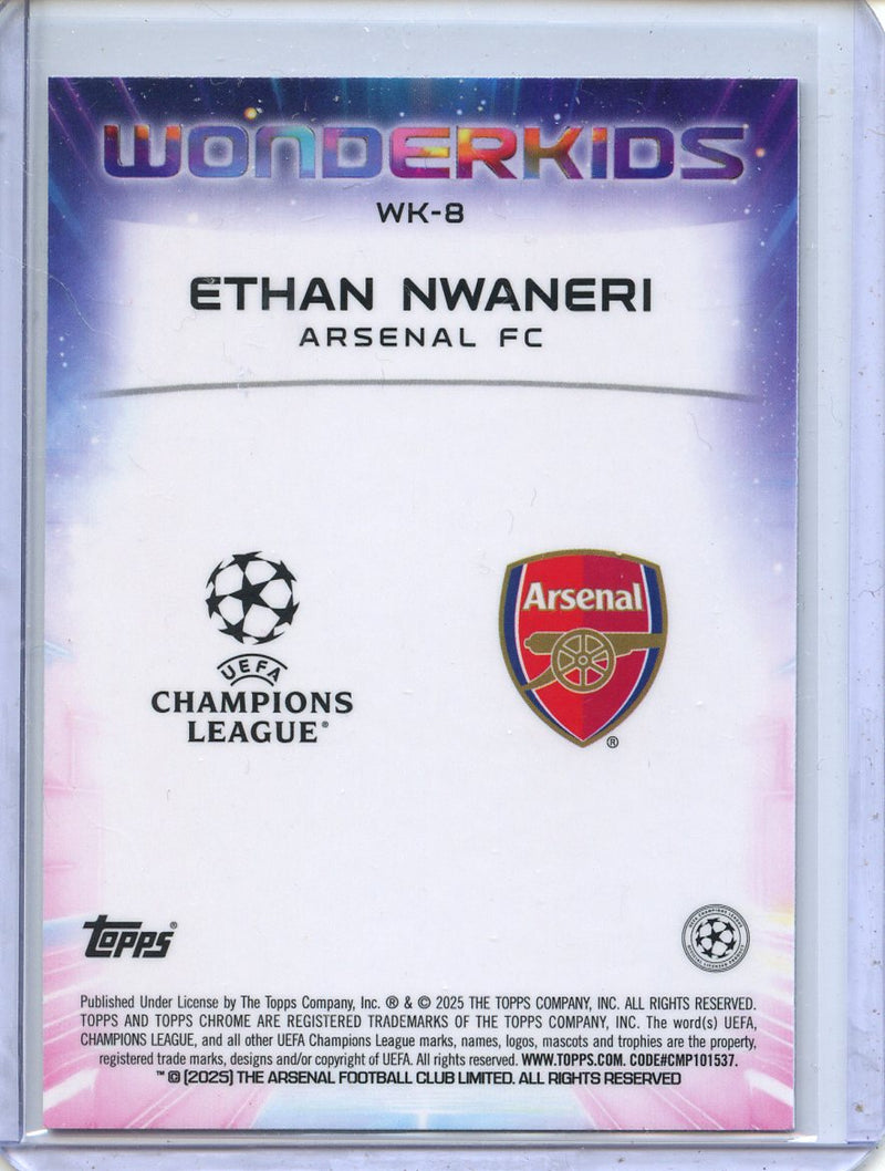 2024-25 Topps Chrome UEFA Club Comps Ethan Nwaneri Wonderkids WK-8