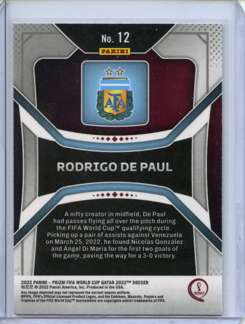 2022 Panini Prizm FIFA World Cup Qatar Rodrigo De Paul