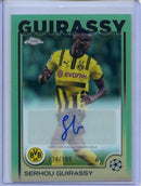 2024-25 Topps Chrome UEFA Club Comps Serhou Guirassy Aqua Autograph 174/199