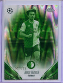 2023-24 Topps Chrome UEFA Ayase Ueda Night Vision Ray Wave Refractor 2/225