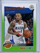 2019-20 NBA Hoops Damian Lillard Tribute Neon Green