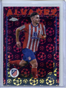 2024-25 Topps Chrome UEFA Club Comps Julian Alvarez Logofractor Magenta 21/75