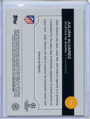 2024-25 Topps Chrome UEFA Club Comps Julian Alvarez Logofractor Magenta 21/75