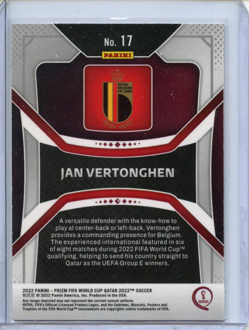 2022 Panini Prizm FIFA World Cup Qatar Jan Vertonghen