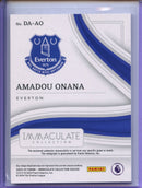 2023-24 Panini Immaculate Amadou Onana Dual Swatch Autographs Ruby 28/30 DA-AO