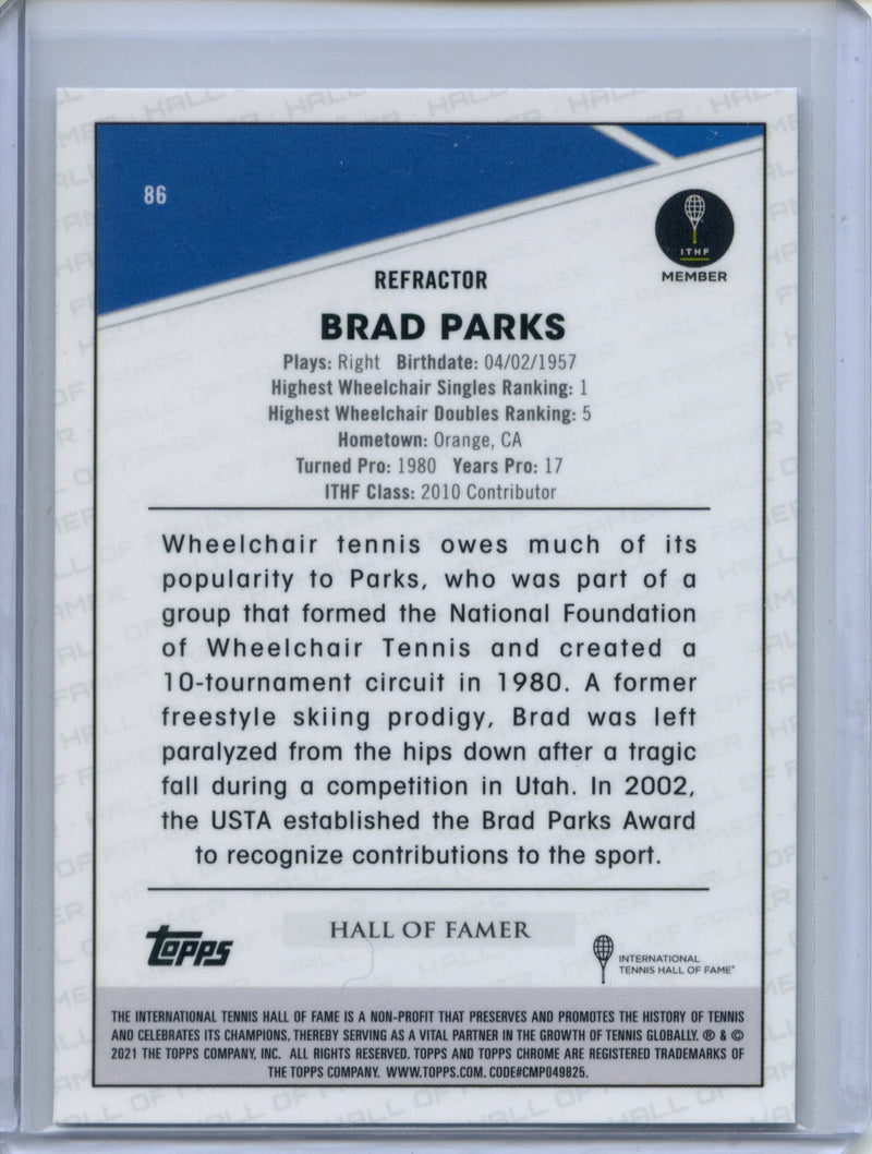 2021 Topps Chrome Tennis Brad Parks Refractor