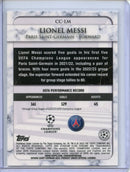 2022-23 Stadium Club Chrome UEFA CC Lionel Messi Championship Contributions