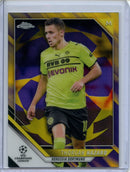 2021-22 Topps Chrome UEFA CL Thorgan Hazard Purple & Gold Starball