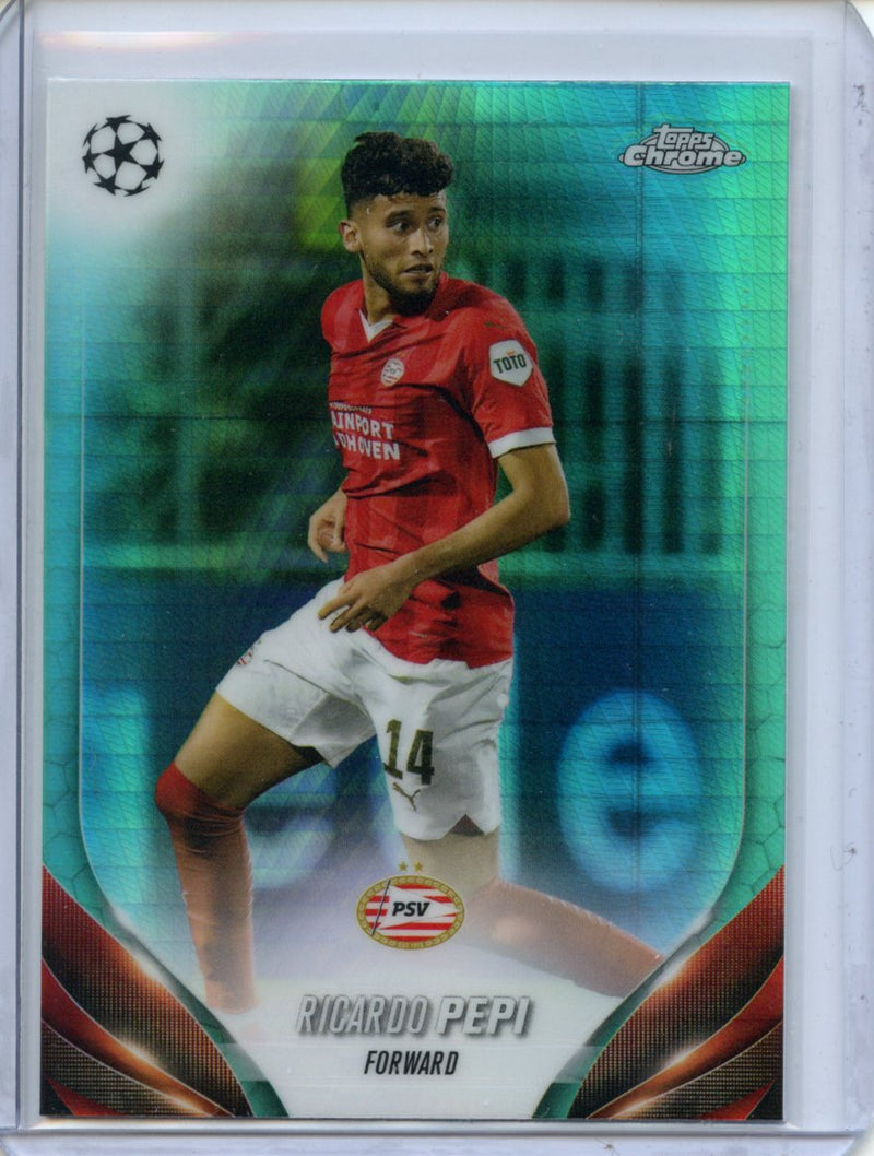 2023-24 Topps Chrome UEFA Ricardo Pepi Aqua Prism Refractor