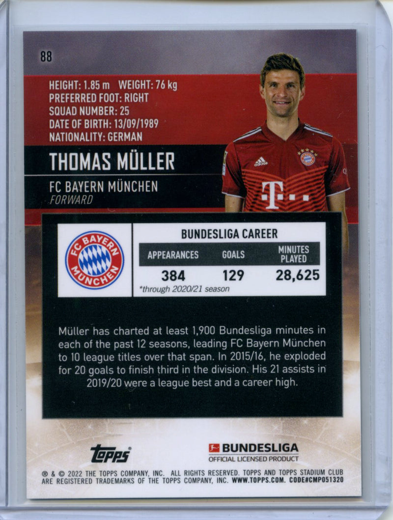 2021-22 Topps Bundesliga Stadium Club Chrome Thomas Muller