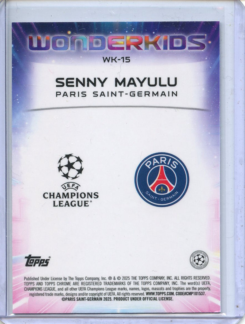 2024-25 Topps Chrome UEFA Club Comps Senny Mayulu Wonderkids WK-15