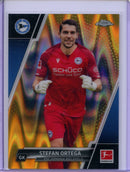 2021-22 Topps Chrome Bundesliga Soccer Stefan Ortega Gold RayWave