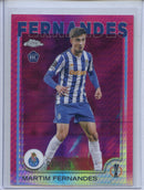 2024-25 Topps Chrome UEFA Club Comps Martim Fernandes Neon Pink Prism 32/175