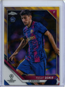 2021-22 Topps Chrome UEFA CL Yusuf Demir Purple & Gold Starball
