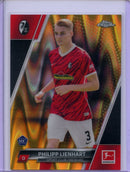 2021-22 Topps Chrome Bundesliga Soccer Phillip Lienhart Gold RayWave