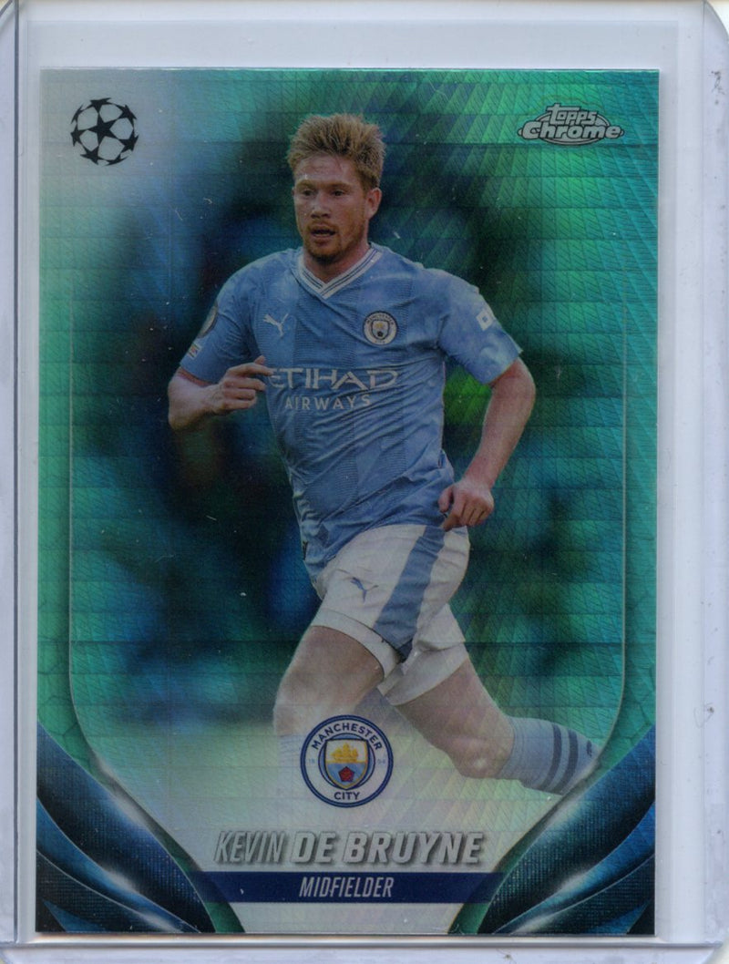 2023-24 Topps Chrome UEFA Kevin De Bruyne Aqua Prism Refractor