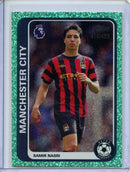2026-27 Topps Flagship EPL Samir Nasri Retro Threads Aqua Sparkle 414/499
