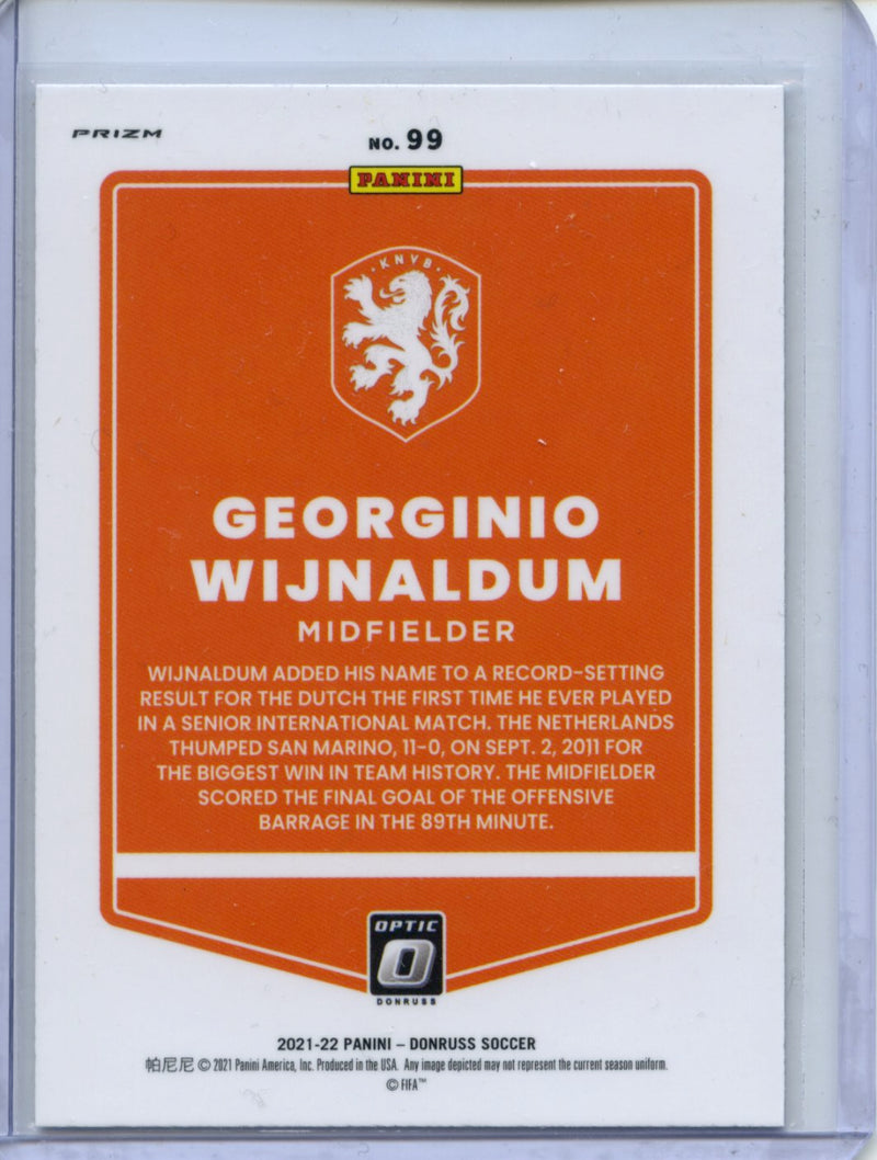 2021-22 Panini Donruss Road To Qatar Georginio Wijnaldum Optic Holo